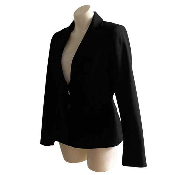 White House Black Market Signature Black Double-Button Closure Blazer, Size 10 - Picture 7 of 11